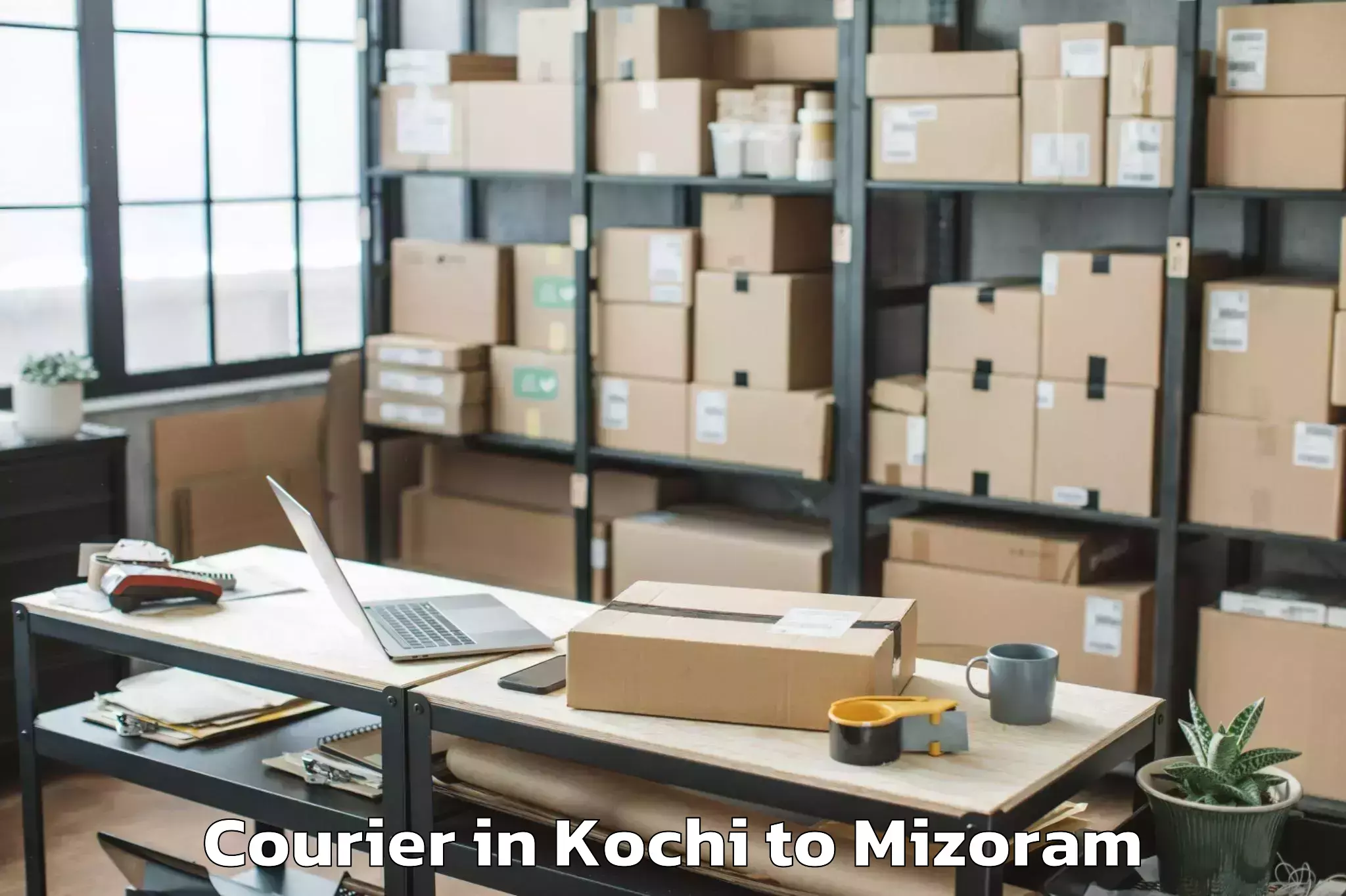 Book Kochi to Thenzawl Courier Online